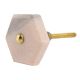 Baby Pink Hexagon stone Cabinet knobs